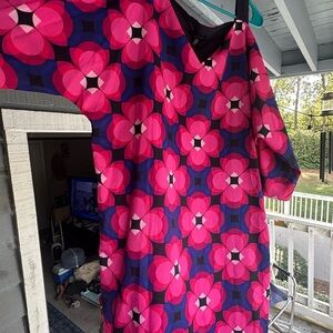 Trina Turk Pink and Blue Floral Mini Dress